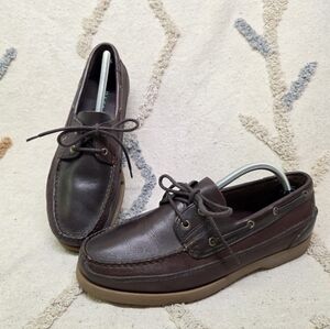 Bass Badger D555 Classic Brown Leather Boat Shoes
